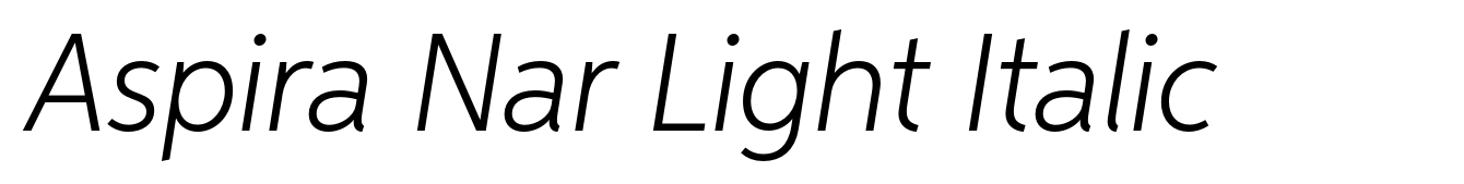 Aspira Nar Light Italic